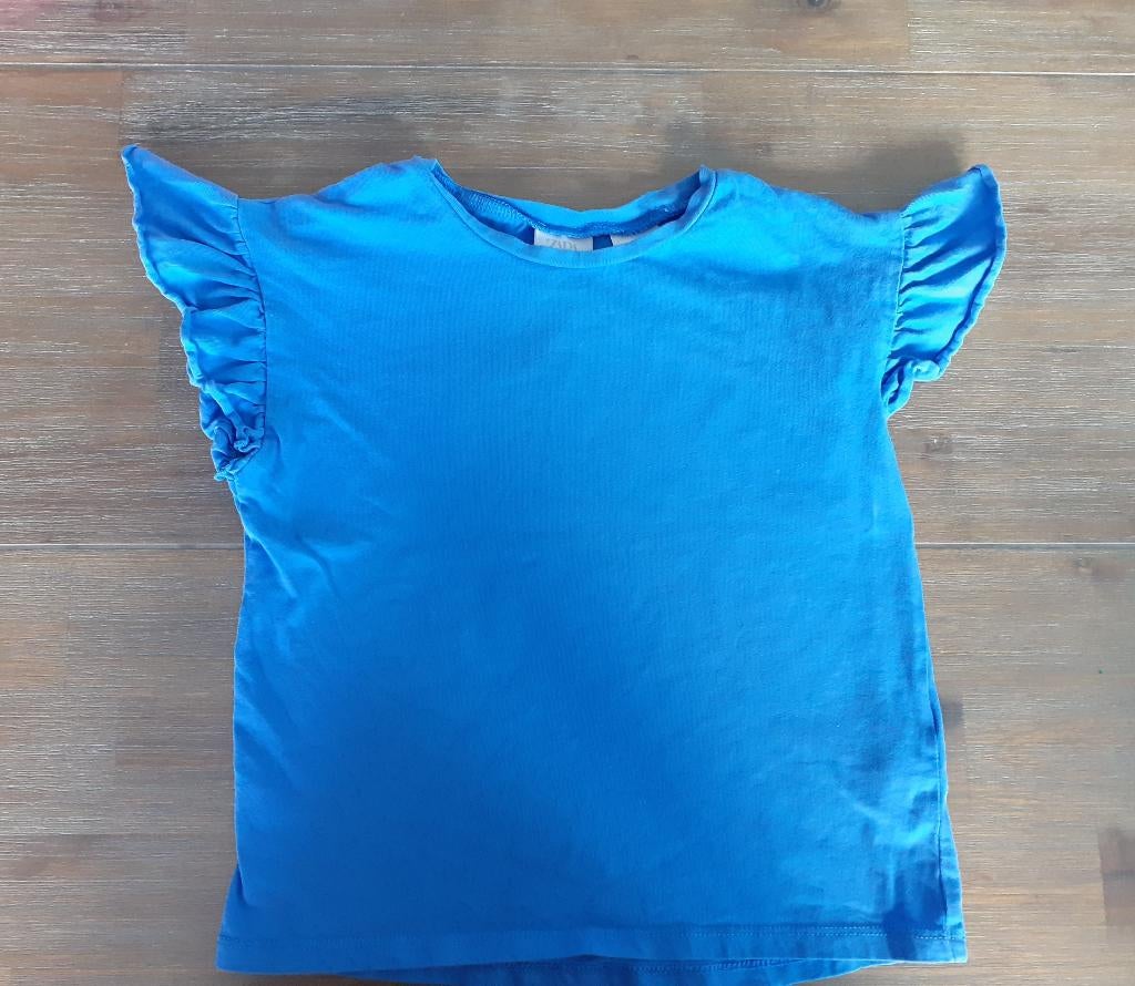Helderblauw T-shirt Zara maat 110, Enfants & Bébés, Vêtements enfant | Taille 110, Enlèvement ou Envoi, Chemise ou À manches longues