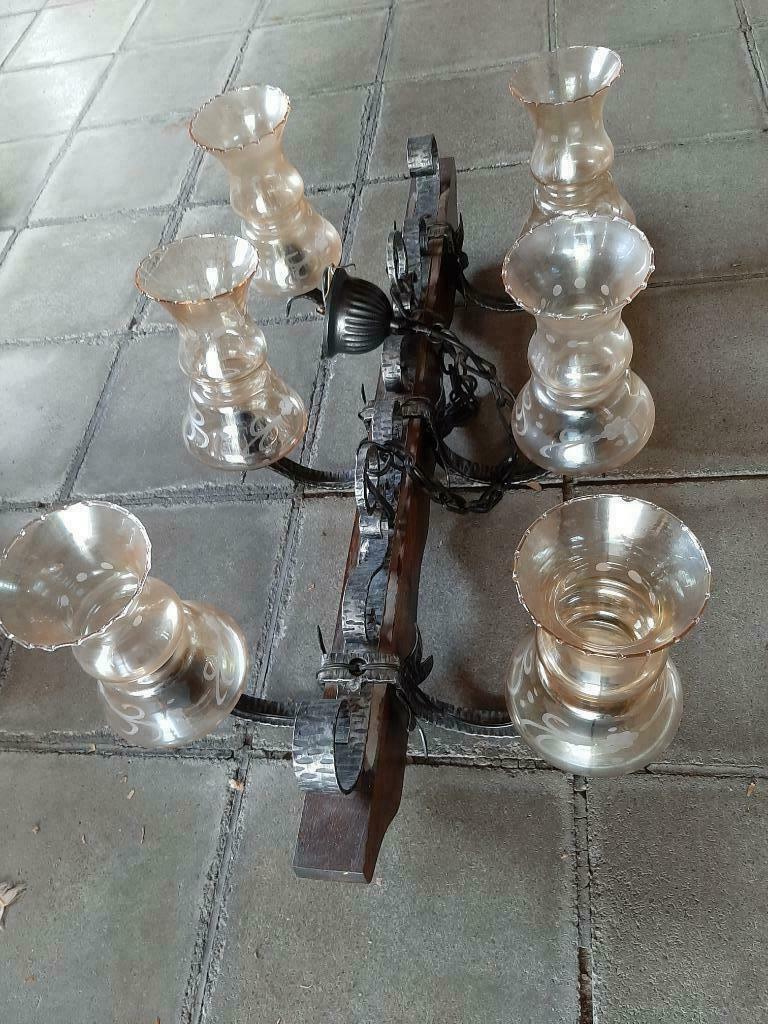 Luster, prachtig stuk, Ophalen, Zo goed als nieuw, Hout