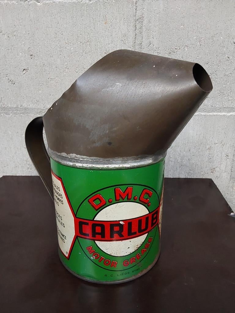 Ancien bidon d'huile DMC Carlub, Enlèvement ou Envoi, Utilisé