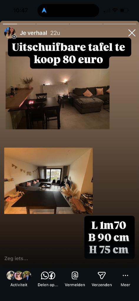 Uitschuifbare keukentafel, Huis en Inrichting, Tafels | Eettafels, Ophalen, Gebruikt, 50 tot 100 cm, 150 tot 200 cm