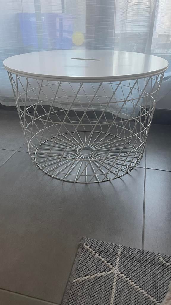 Opbergtafel, Huis en Inrichting, Woonaccessoires | Schalen en Manden, Gebruikt, Mand, Rond, Ophalen