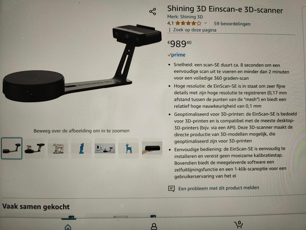 3D scanner, Enlèvement ou Envoi, Comme neuf
