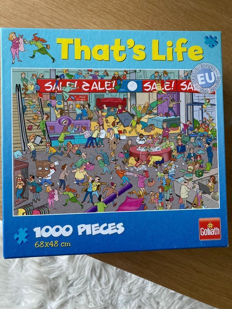 That's life puzzel SALE 1000 stuks, Enlèvement ou Envoi, 500 à 1500 pièces, Comme neuf, Puzzle