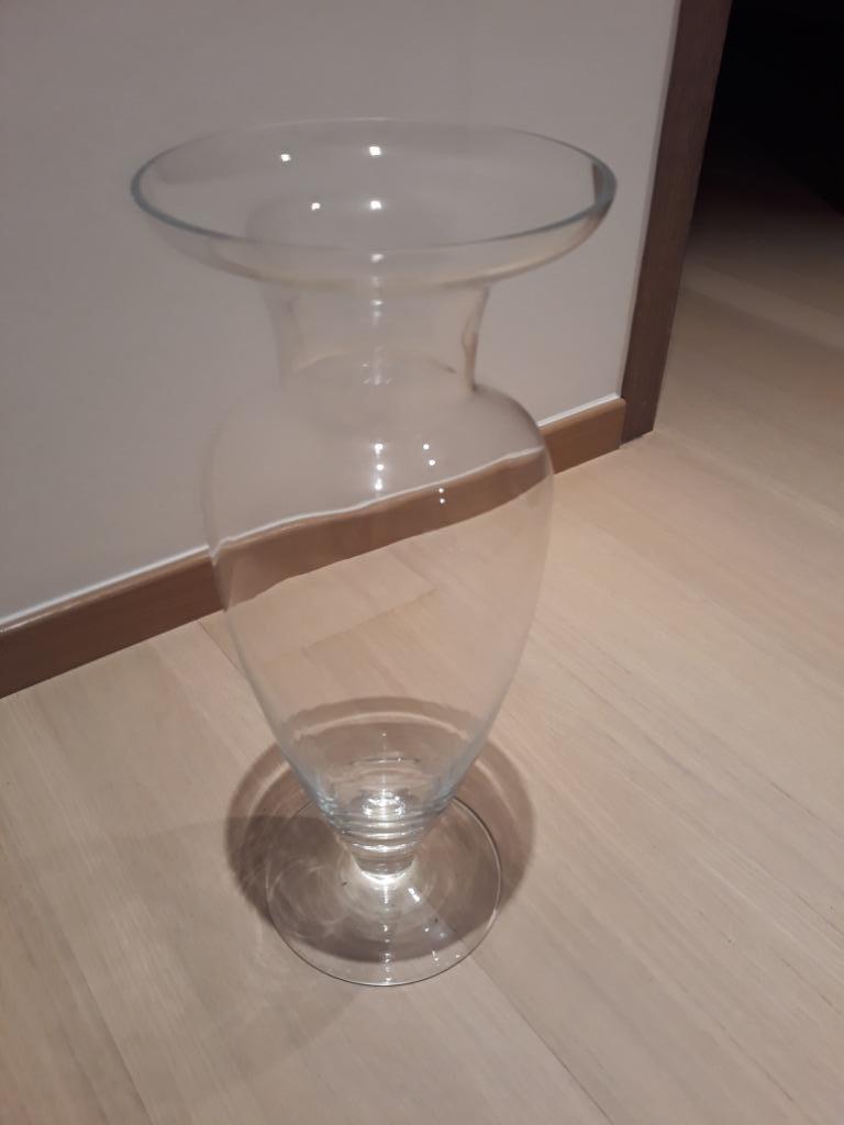 Smalle lange vaas 40 cm, Ophalen of Verzenden, Zo goed als nieuw, Glas, Minder dan 50 cm
