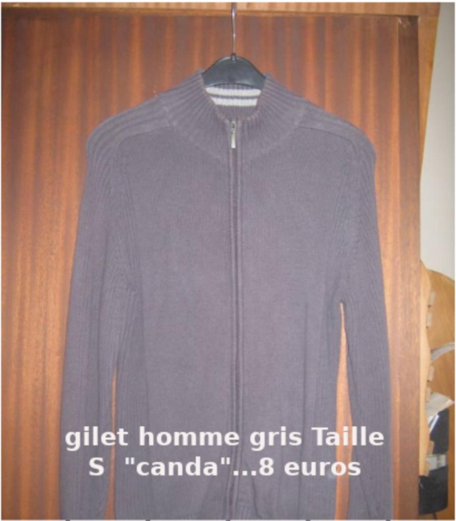 gilet gris homme taille S, Gris, Enlèvement ou Envoi, Taille 46 (S) ou plus petite, Comme neuf