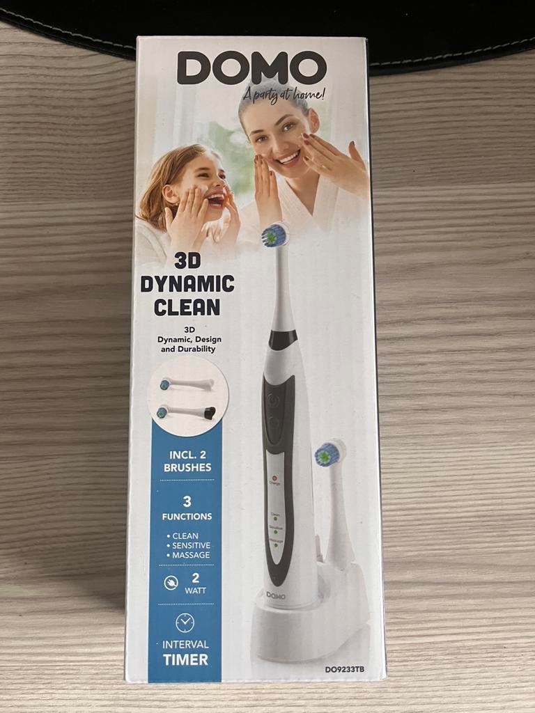 Elektrische tandenborstel DOMO DO9233TB, Handtassen en Accessoires, Ophalen of Verzenden, Nieuw, Tandenborstel