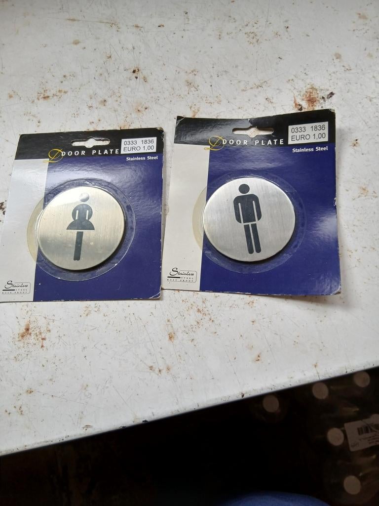 Plaques de porte de toilettes pour hommes et femmes, Enlèvement ou Envoi