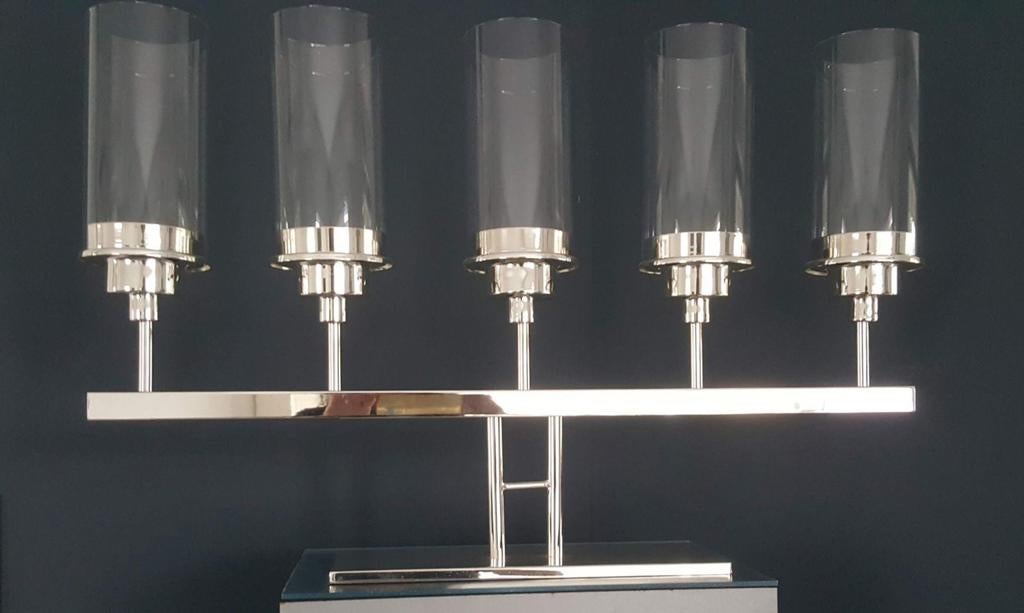 Verzilverde kandelaar van  zilverstad, Enlèvement, Chandelier