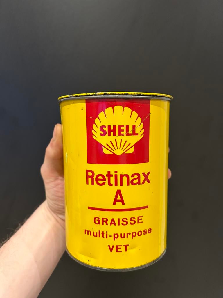 Pot de graisse Shell greases vintage bidon d’huile olieblik, Enlèvement ou Envoi, Comme neuf