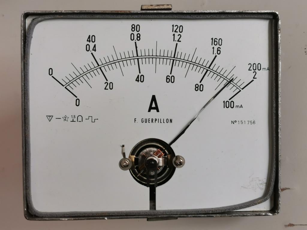 Ampèremètre vintage marque Guerpillon, Enlèvement ou Envoi