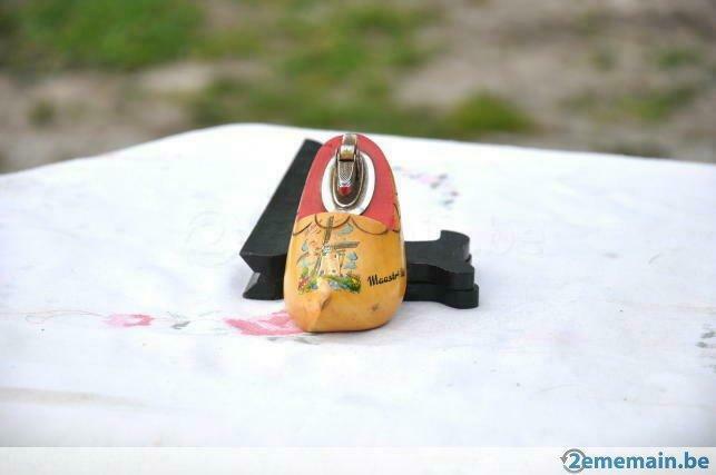 briquet de table sabot de bois, Verzamelen, Rookartikelen, Aanstekers en Luciferdoosjes, Gebruikt, Aansteker, Ophalen of Verzenden