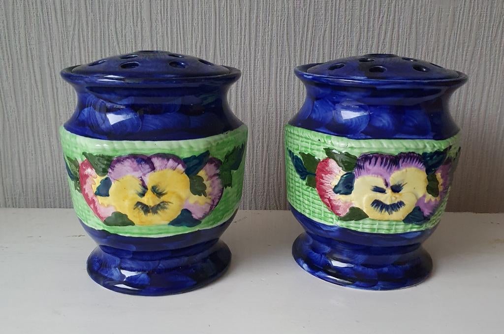 Twee "Pique fleur" vazen van Maling Pottery Engeland 1930, Antiek en Kunst, Ophalen of Verzenden