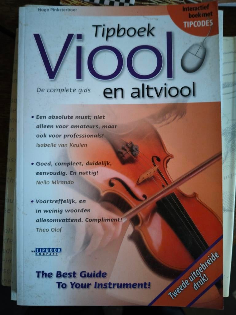 Tipboek viool en altviool Hugo Pinksterboer Nieuw, Boeken, Ophalen of Verzenden, Nieuw