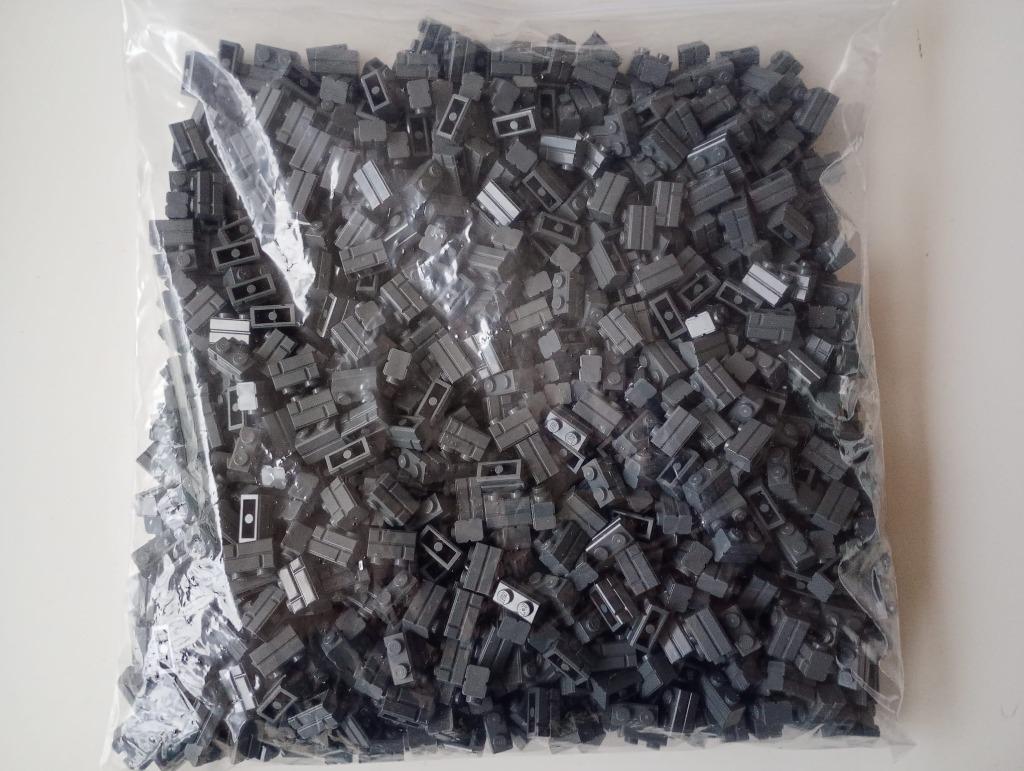 LEGO - brick 1x2 with masonry profile, dark bluish grey, Ophalen of Verzenden, Nieuw, Losse stenen, Lego