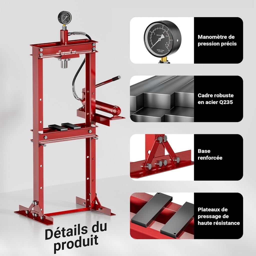 presse hydraulique d'atelier 12 tonnes, Enlèvement ou Envoi