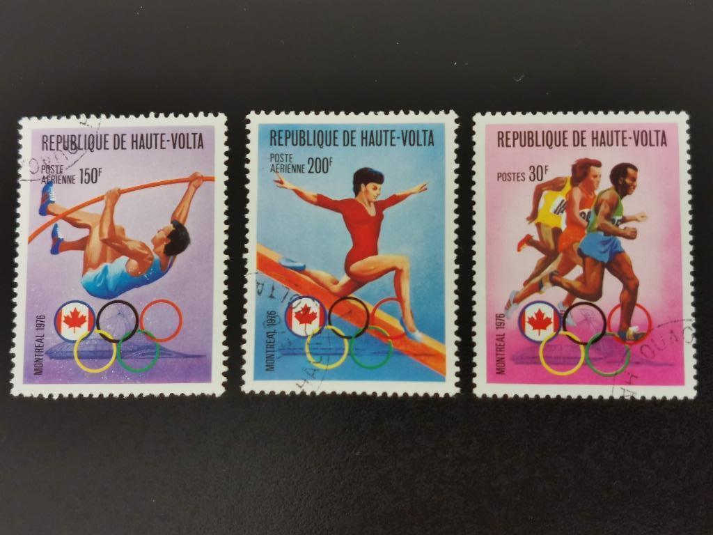 Haute-Volta 1976 - sports - athlétisme, gymnastique, Enlèvement ou Envoi, Autres pays, Affranchi