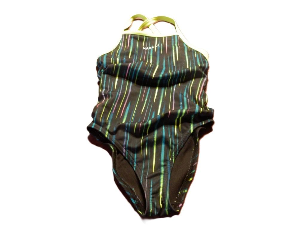 (18)- maillot fille t.128 noir jaune - nabaiji -, Nabaiji, Enlèvement ou Envoi, Maillot de bain, Taille 128