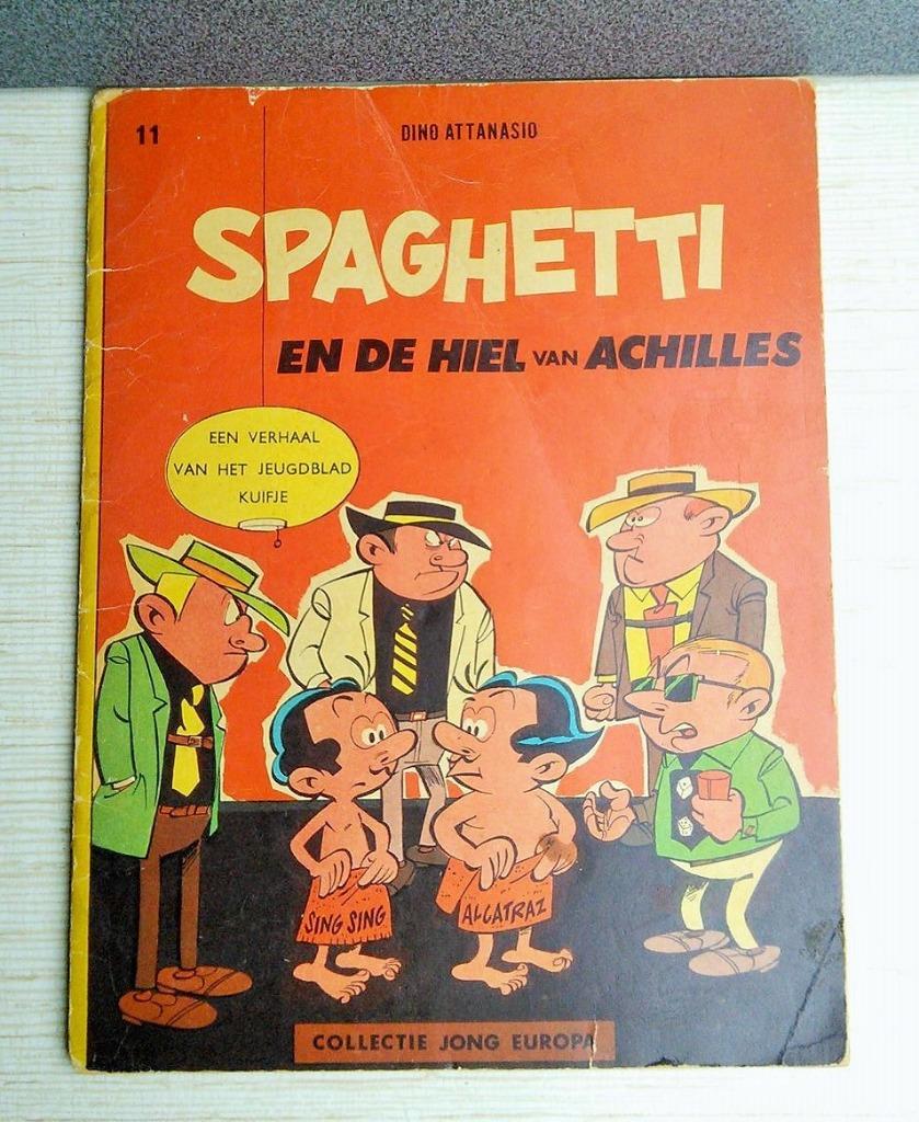 spaghetti de hiel van achilles - 1e druk 1962 Lombard, Eén stripboek, Ophalen of Verzenden, Gelezen
