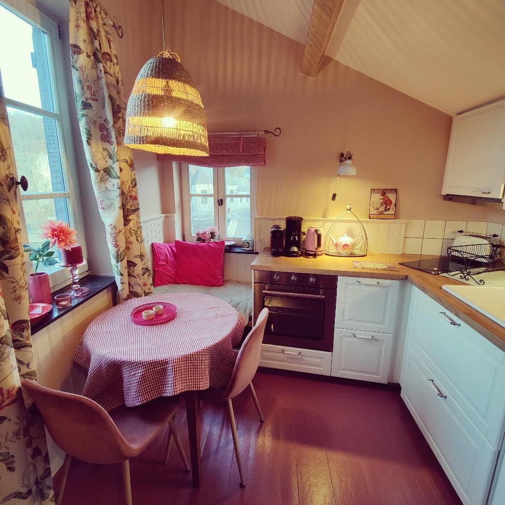 Romantische cottage te huur Ardennen Durbuy hond=ok omh.tuin, Open haard, Ardennen of Luxemburg, Landelijk, Aan meer of rivier