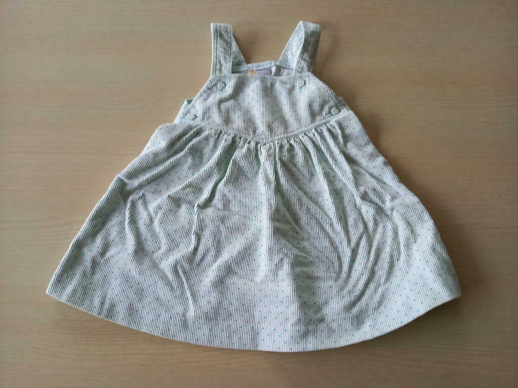 Kleedje met lichtblauwe bolletjes, maat 86, Meisje, Jurkje of Rokje, Ophalen of Verzenden, Zo goed als nieuw
