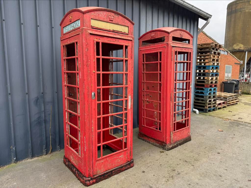 2 cabines téléphoniques britanniques originales, en fonte !, Enlèvement