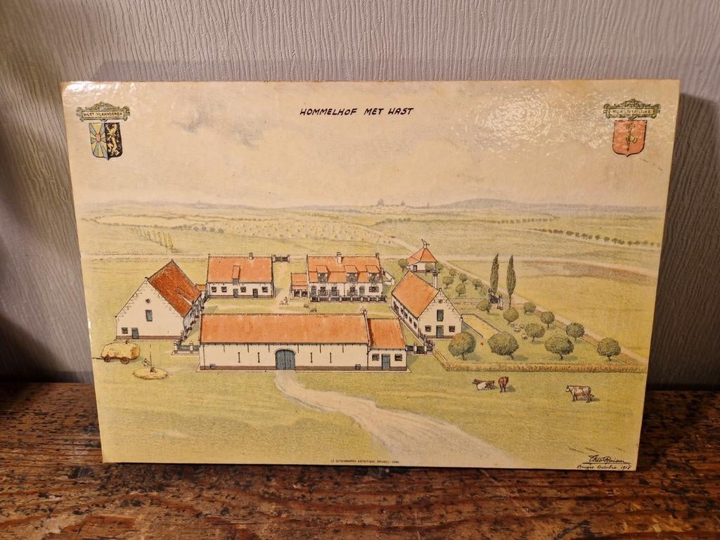 Litho Theo Raison oktober 1918 Hommelhof met hast Poperinghe, Enlèvement ou Envoi