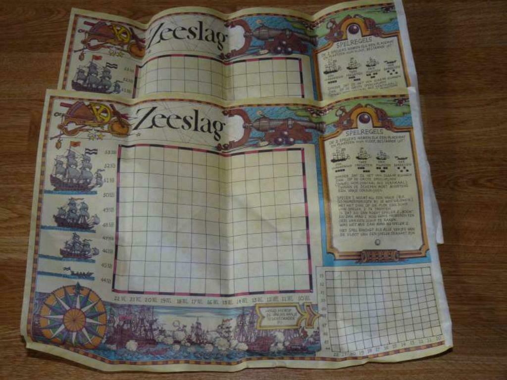Papieren zeeslag spel, Ophalen of Verzenden