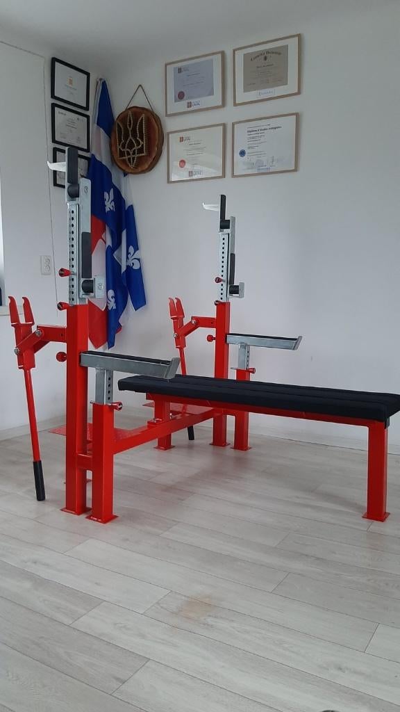 TTEKA Heavy duty bench press (for home, for gym, for garage), Neuf, Métal, Bras, Couché