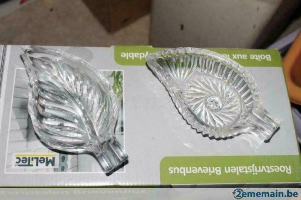 plat et/ou cendrier en forme de feuille cristal de Pologne, Maison & Meubles, Enlèvement, Neuf
