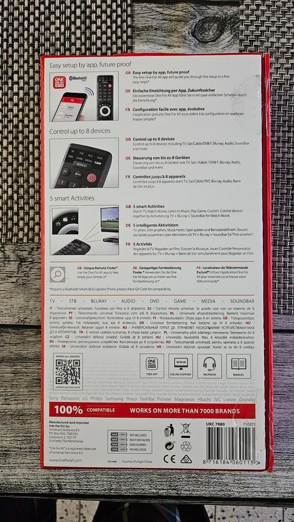Télécommande  universelle, Enlèvement, Comme neuf
