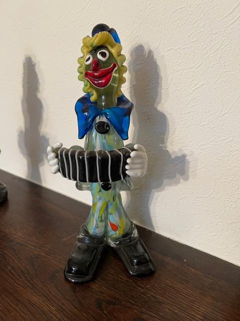 Vieux clown de Murano avec accordéon, Antiquités & Art, Enlèvement