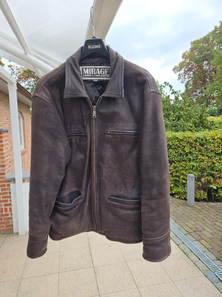 Mooie lederen jas, Ophalen of Verzenden, Maat 48/50 (M)