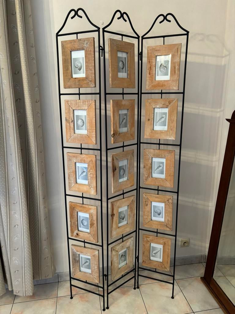Écran photo en bois d'échafaudage., Enlèvement, Comme neuf