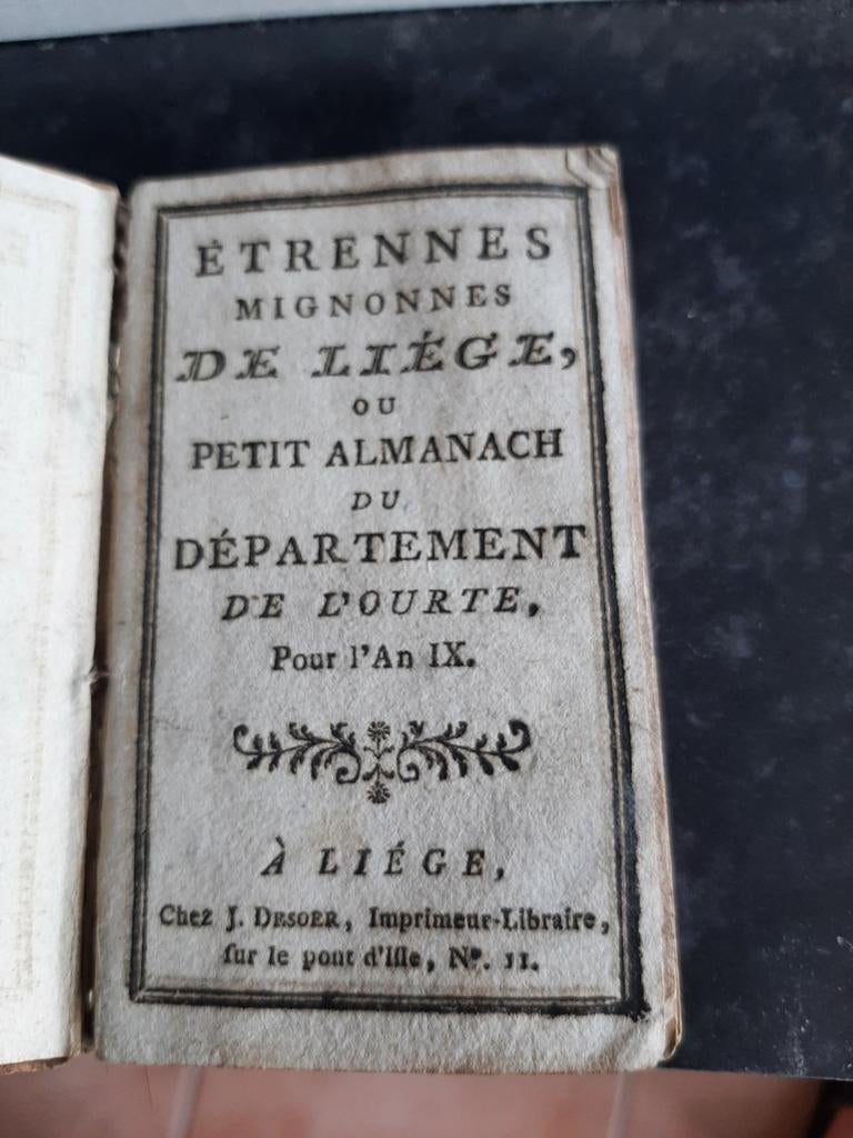 almanach liège 1800 1801, Enlèvement ou Envoi