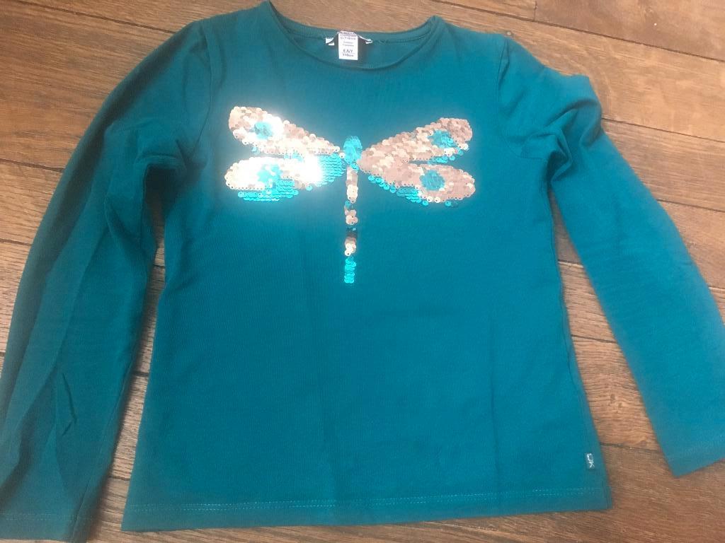 Tee-shirt à sequins Okaidi - Fille 6 ans, Enfants & Bébés, Vêtements enfant | Taille 116, Enlèvement, Utilisé, Fille, Okaidi