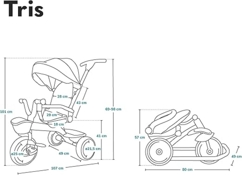 Tricycle et poussette LIONELO Tris LIVRAISON RAPIDE ET GRATU, Envoi, Neuf, Poussette, Autres marques