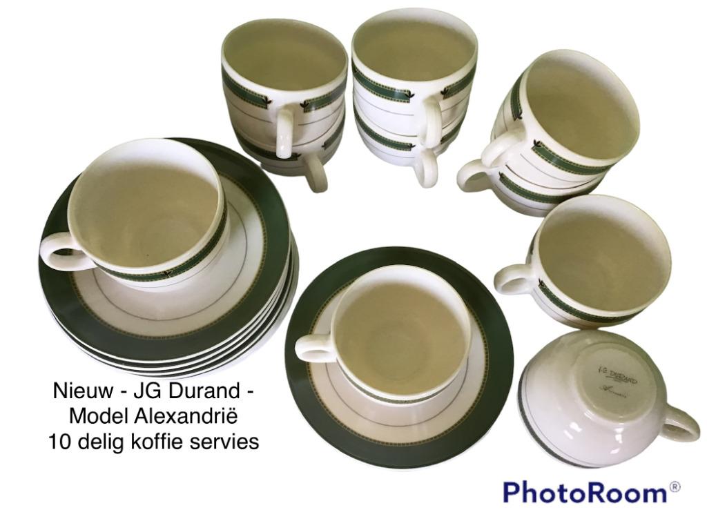 10 delig koffie servies JG Durand, Huis en Inrichting, Keuken | Servies, Ophalen of Verzenden, Nieuw, Compleet servies