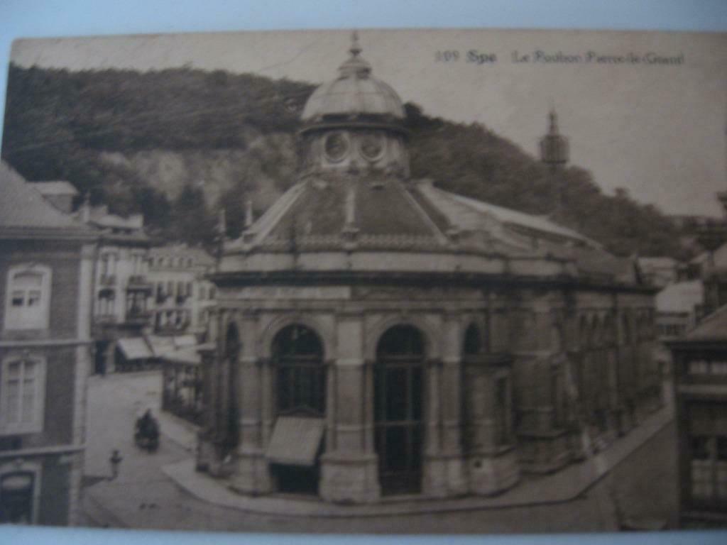 Carte postale de Spa le Pouhon Pierre-le-Grand, estampillée, Collections, Enlèvement ou Envoi, 1920 à 1940, Affranchie, Liège