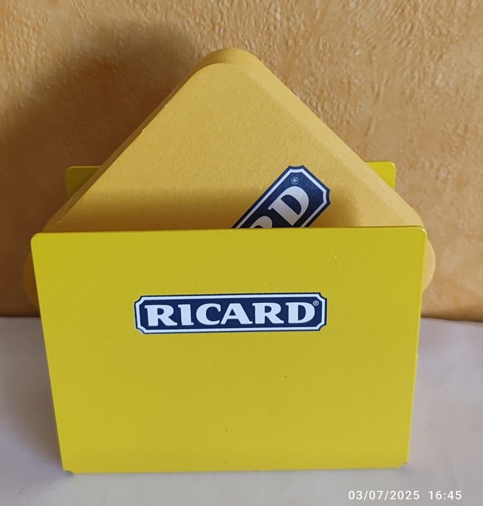 Een onderzetterhouder en 12 RICARD-onderzetters., Verzamelen, Ophalen of Verzenden, Nieuw, Reclamebord
