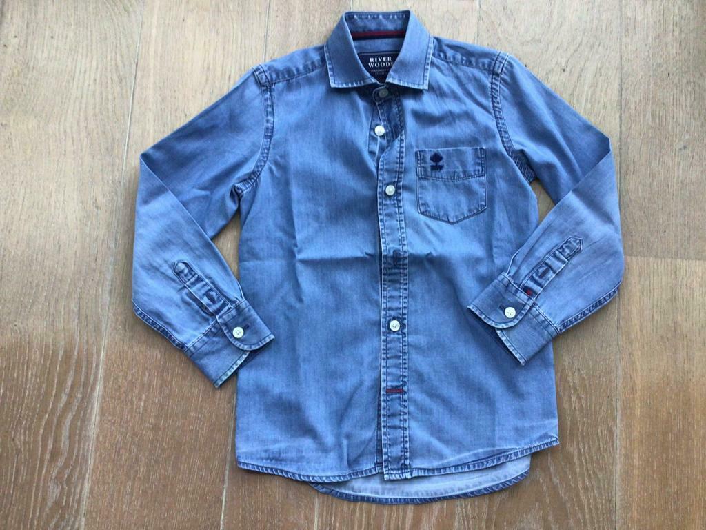Jeanshemd River woods 6 jaar, nieuwstaat, Garçon, River Woods, Chemise ou À manches longues, Comme neuf