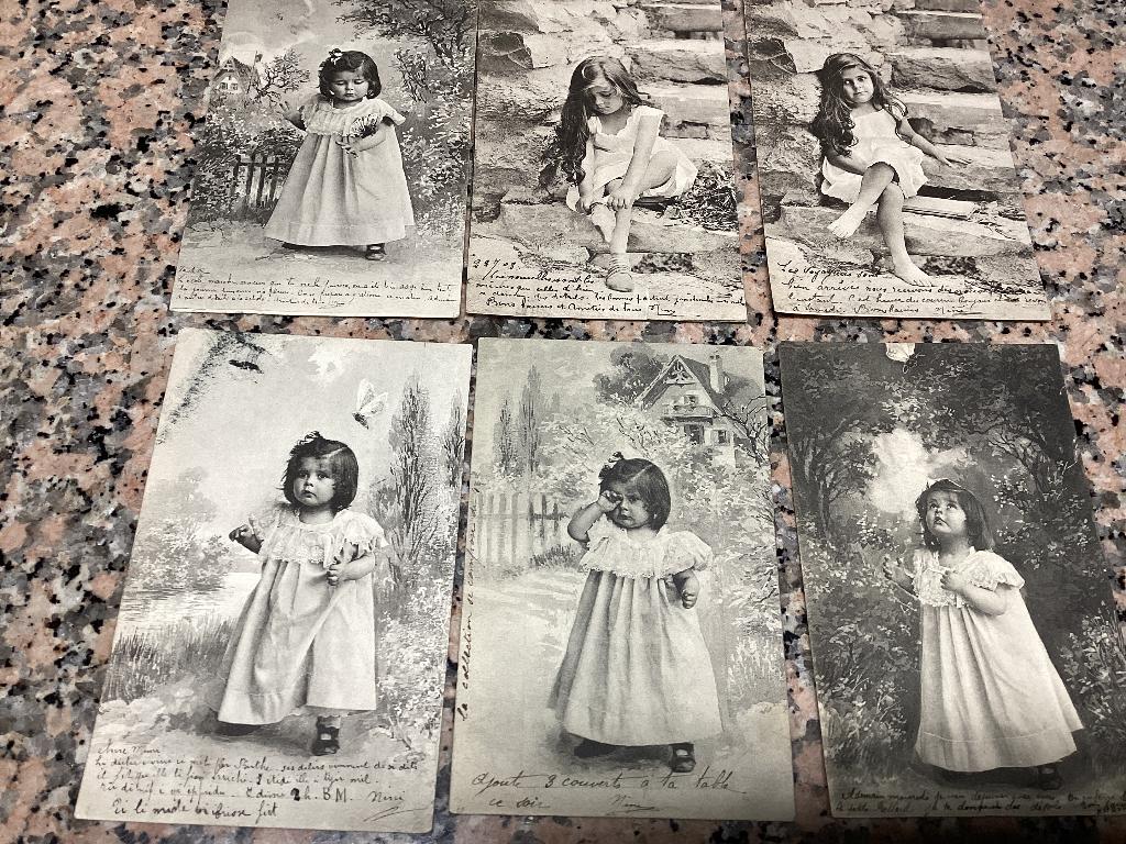 Lot de 6 cartes postales anciennes pour enfants, Enlèvement ou Envoi, Avant 1920, Affranchie, Enfants