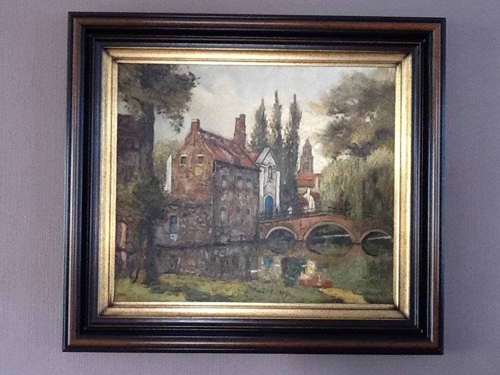 Zeer mooi Schilderij Begijnhof Brugge, Ophalen