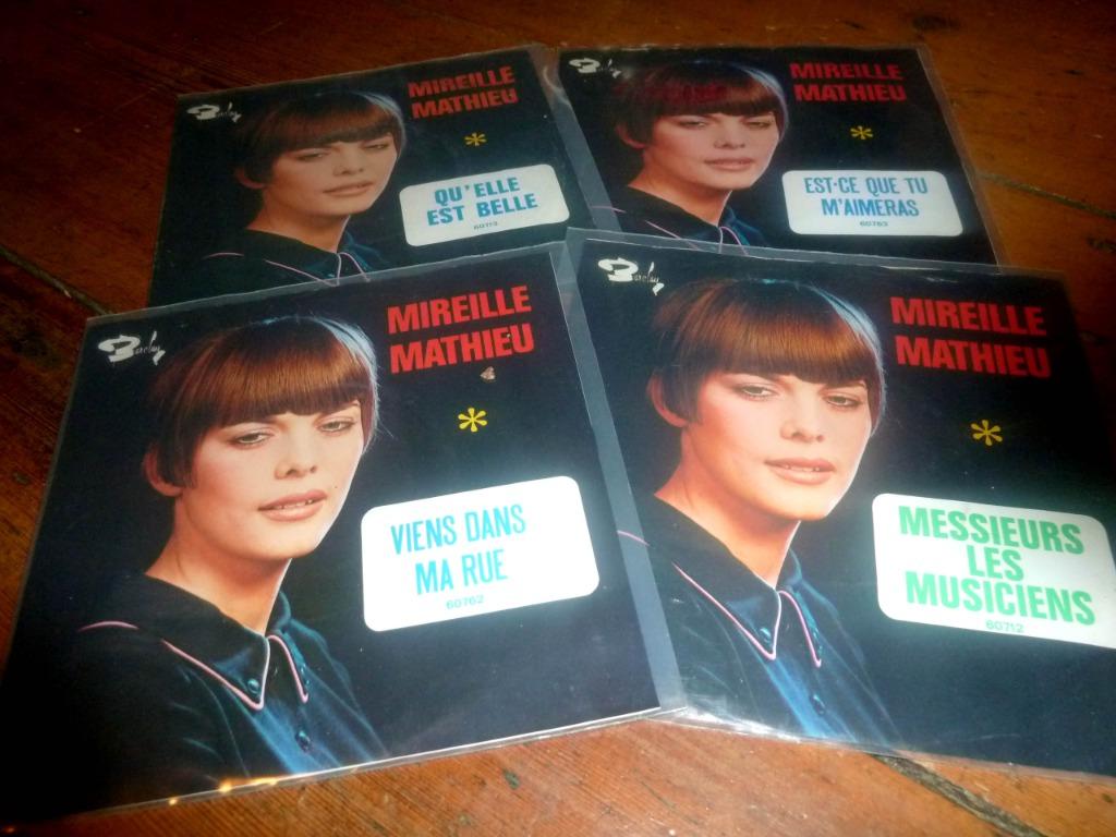 Mireille Mathieu - grote verzameling singles (500++) mooi, Envoi, Pop