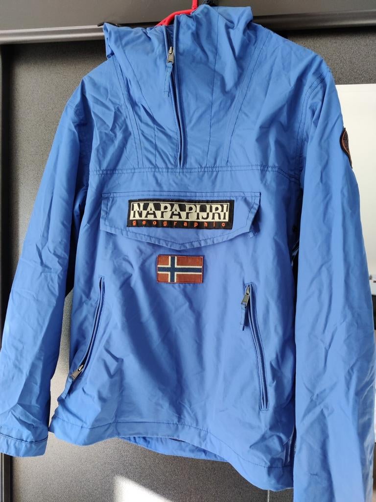 Napapijri jas medium kobalt blauw weer en windbestendig, Ophalen, Zo goed als nieuw, Maat 38/40 (M), Blauw