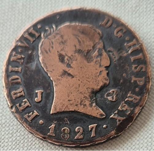 pièce Ferdin VII - 8 maravedis, 1827, Timbres & Monnaies, Monnaies | Europe | Monnaies euro, Envoi, Espagne, Monnaie en vrac