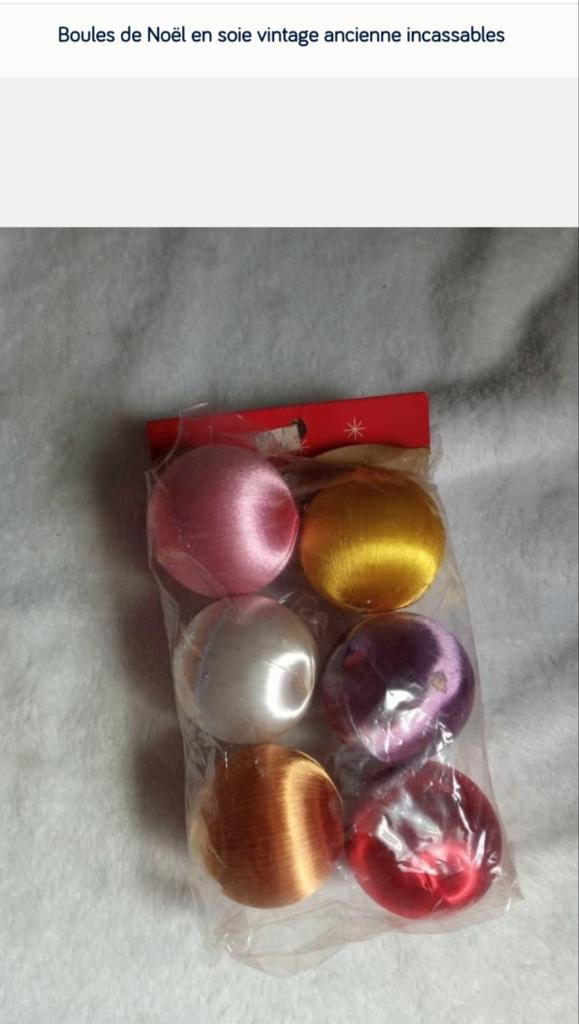 boule de noel en soie vintage, Enlèvement ou Envoi