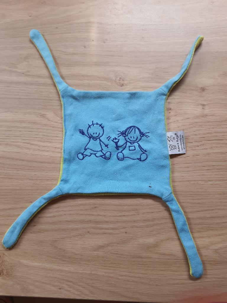 Rube & Rutje baby knuffeldoekje R&R turquoise /groen 20x20cm, Kinderen en Baby's, Overige Kinderen en Baby's, Nieuw, Ophalen