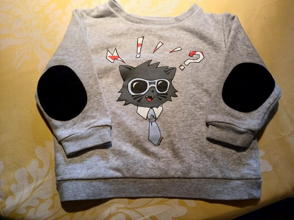 ZGAN Design sweater Karl LAGERFELD - Np €85,00, Verzenden, Zo goed als nieuw, Karl Lagerfeld Kids, Truitje of Vestje