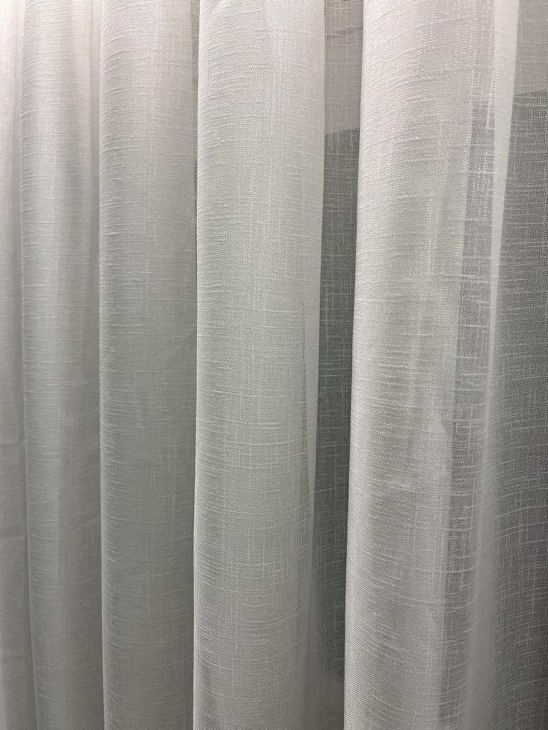 Glasgordijn voile, Huis en Inrichting, Ophalen, Wit, Nieuw, 200 cm of meer