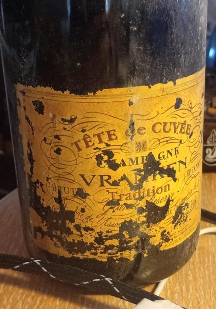 champagne tete de cuvee vranken brut epernay 1975, Ophalen of Verzenden, Champagne